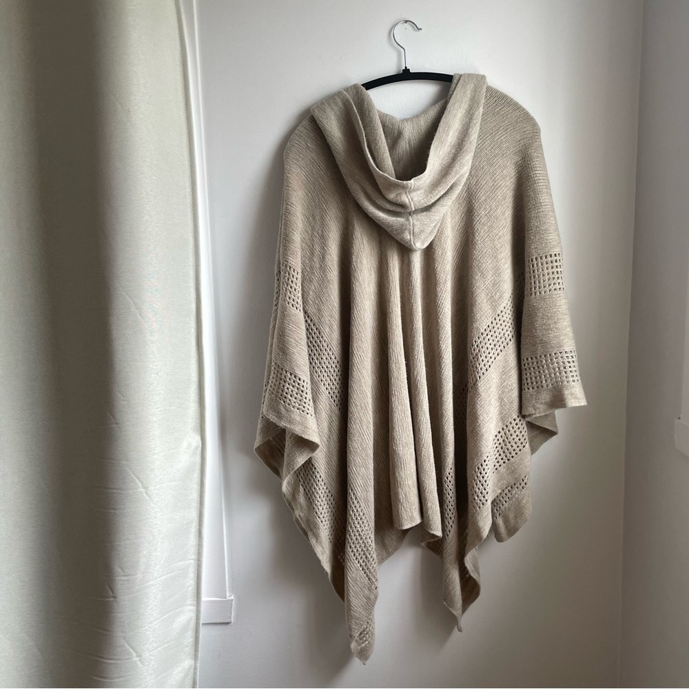 Calvin Klein Beige Poncho Open-front One Size Fits All - Picture 2 of 5